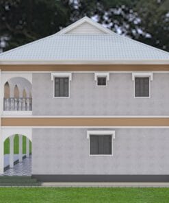 4 and 2 Bedrooms Multi-family House Plan 136 right side view