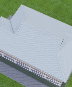 4 and 2 Bedrooms Multi-family House Plan 136 aerial view