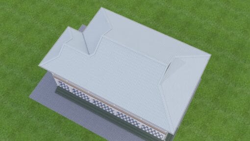 4 and 2 Bedrooms Multi-family House Plan 136 aerial view