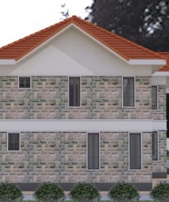 6 Bedroom House Plan 134 left side view