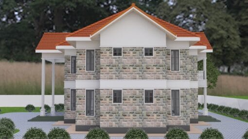 6 Bedroom House Plan 134 right side view