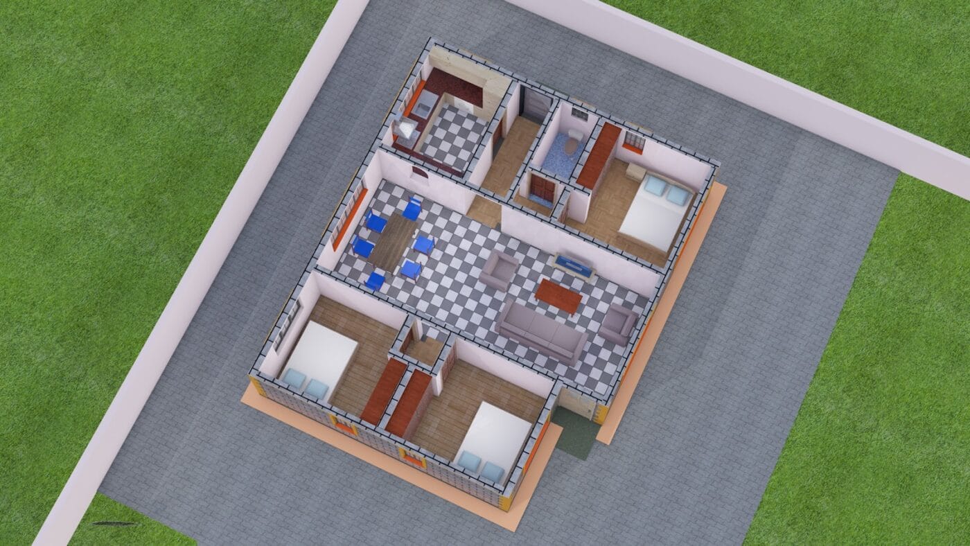 Modern floor plan house design