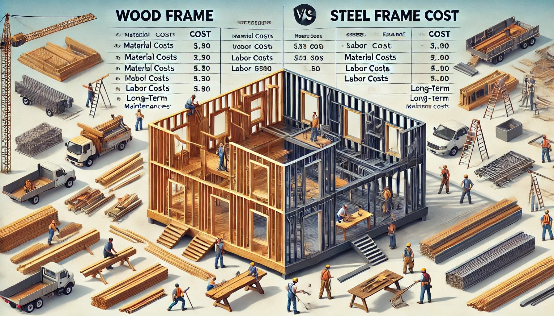 Wood frame vs Steel frame