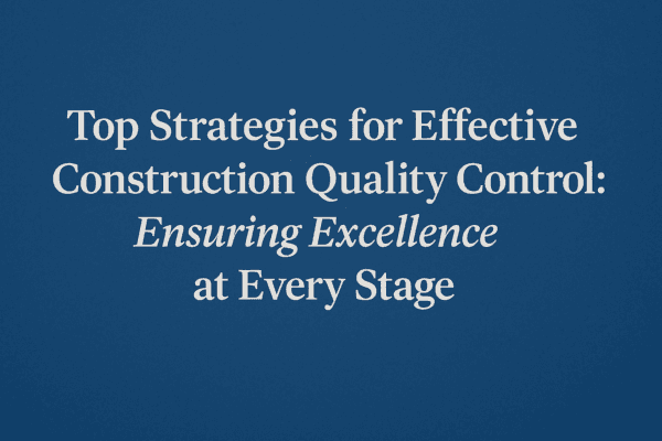 8 Top Strategies for Effective Construction Quality Control
