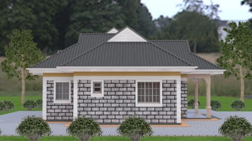 2 bedroom plan left view
