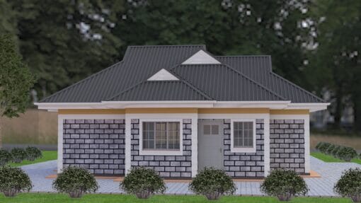 2 bedroom rear view