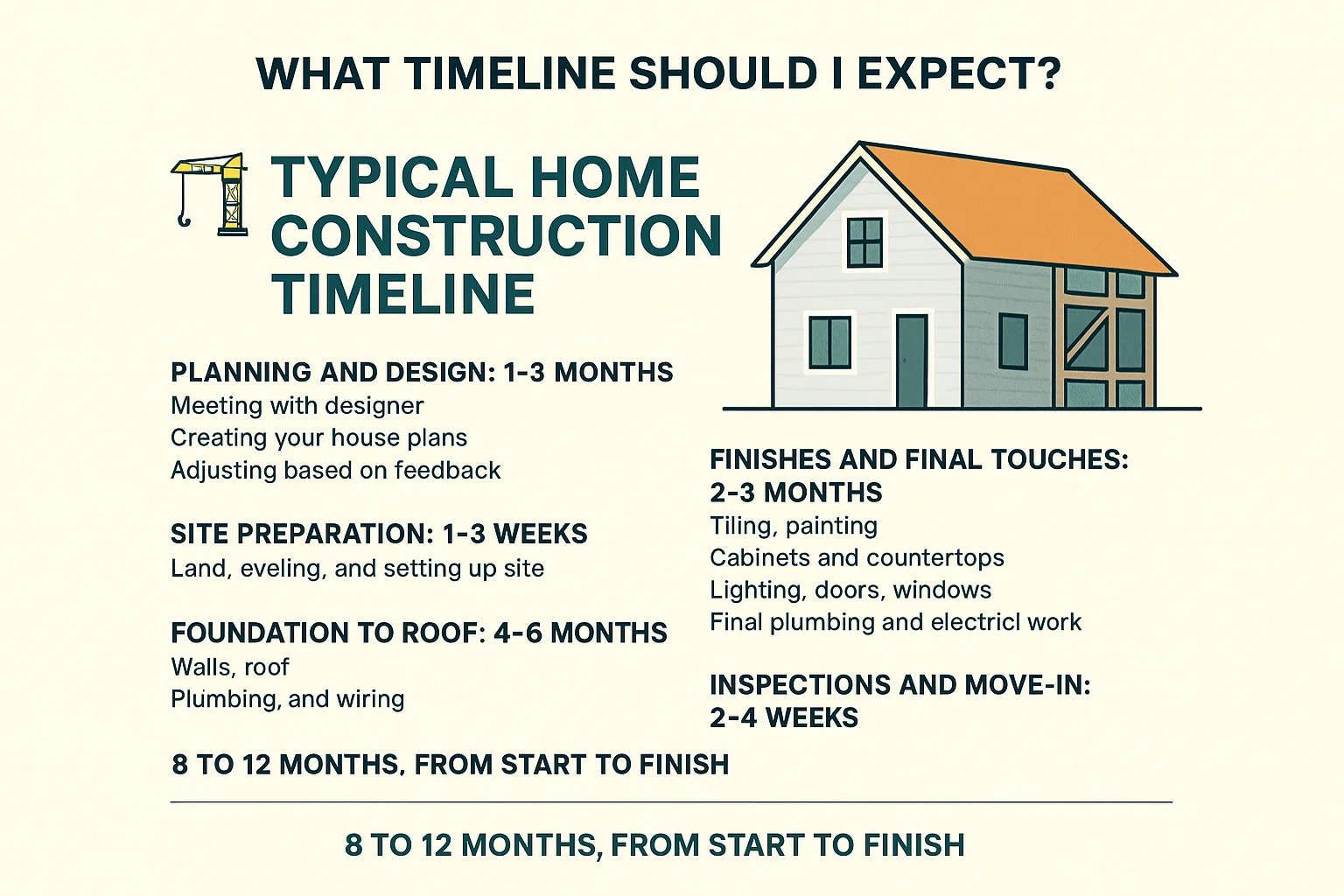 Home Construction Checklist: How long it takes to build a house
