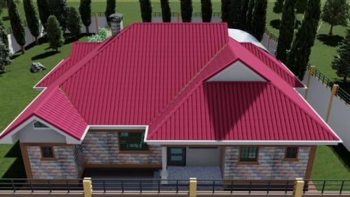 4 bedroom aerial view rear side