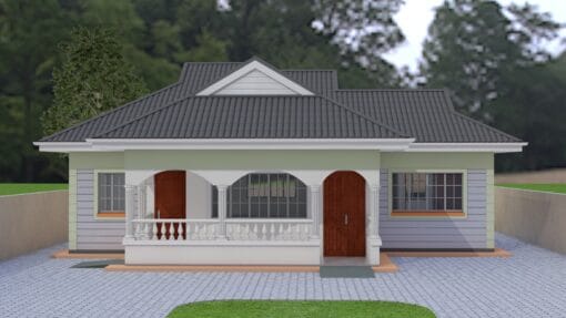 Contemporary 3 bedroom house plan ID 145
