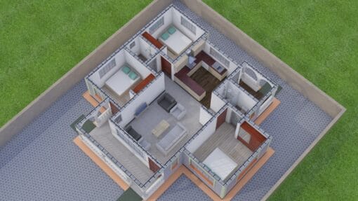 Beautiful Contemporary 3 Bedroom House Plan - ID 145 - Image 7