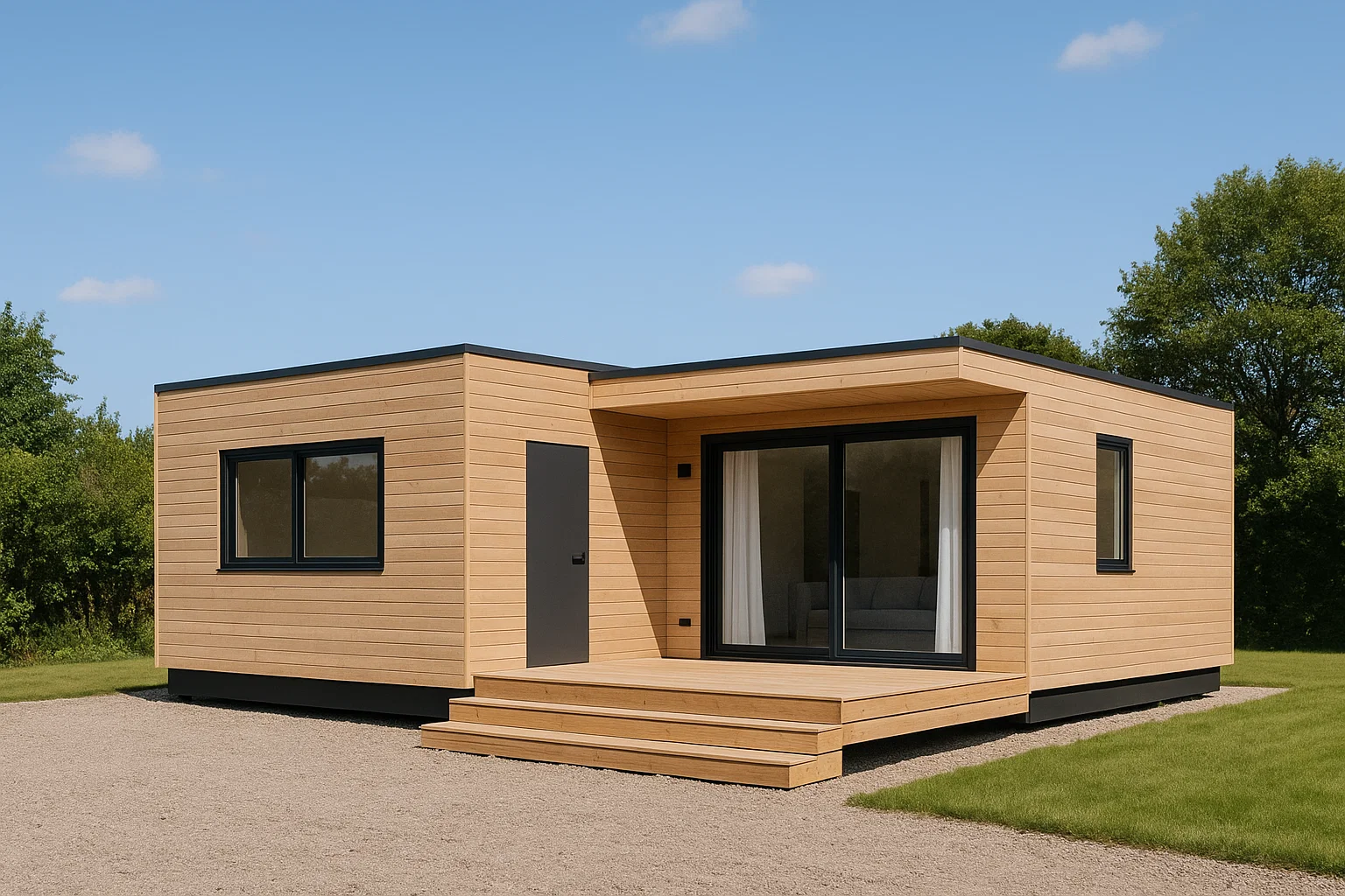 One of the modular homes