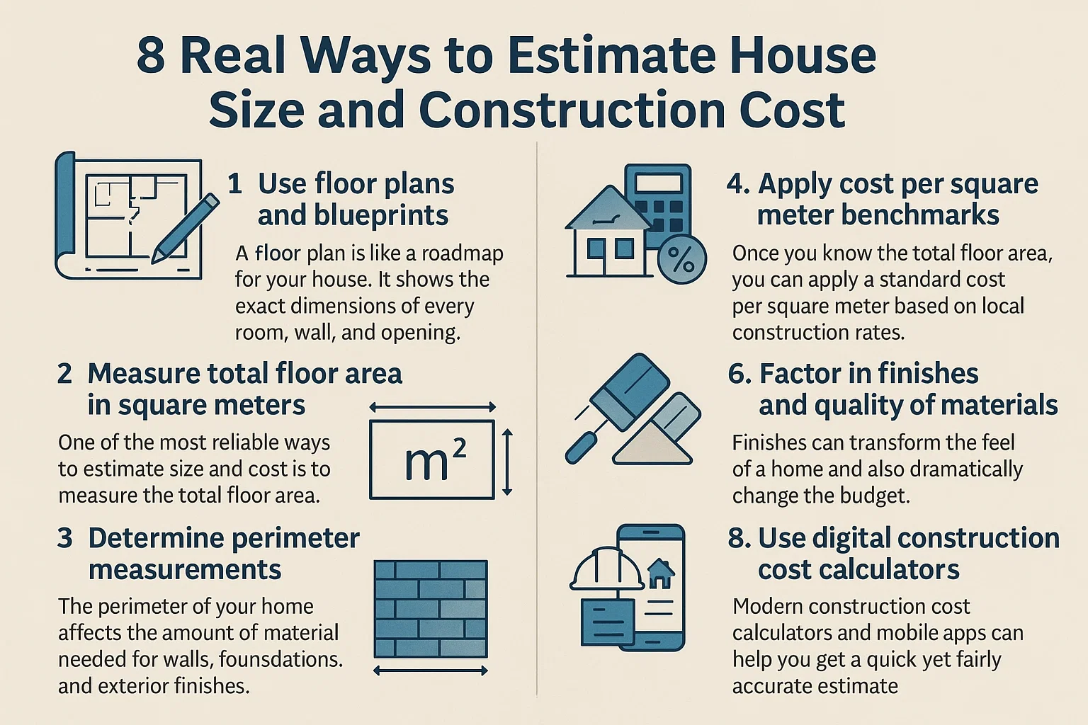 8 ways to estimate house size and construction cost