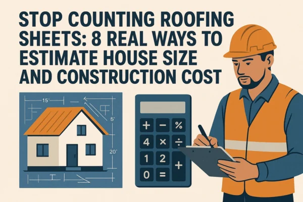 Stop counting roofing sheets: 8 real ways to estimate house size and construction cost