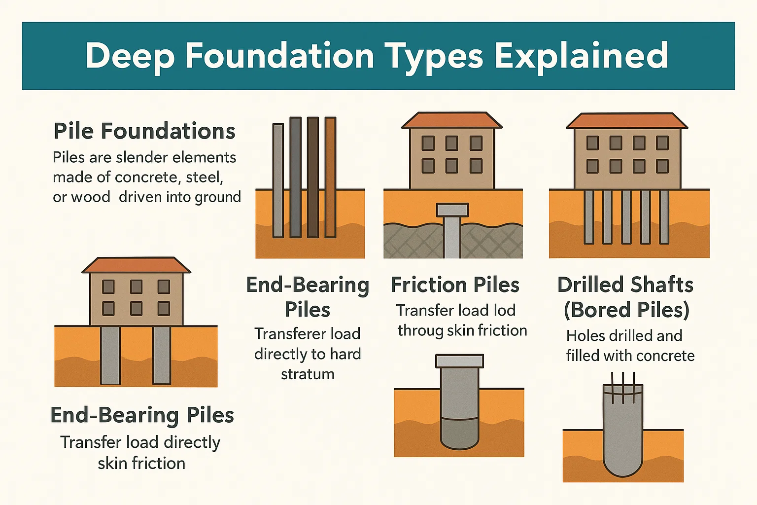 Deep foundation types explained