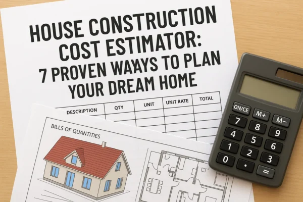 House construction cost estimator: 7 proven ways to plan your dream home