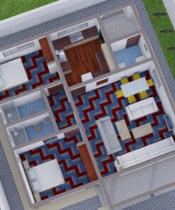 2 bedroom house 3D floor plan