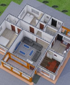 Contemporary 2 bedroom house plan