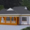 Contemporary 2 bedroom house plan