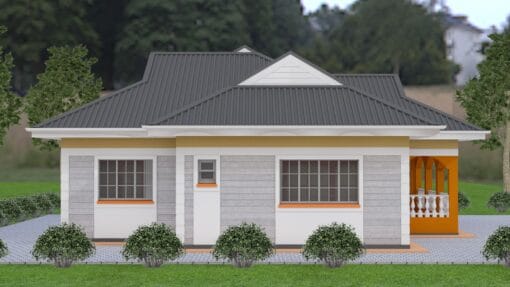 Contemporary 2 bedroom house plan