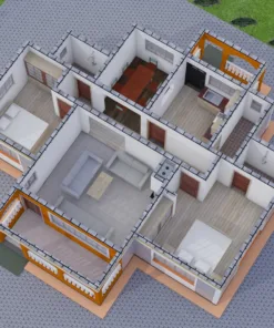 2 bedroom house design with plan