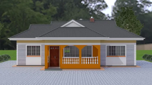 2 bedroom house design with plan