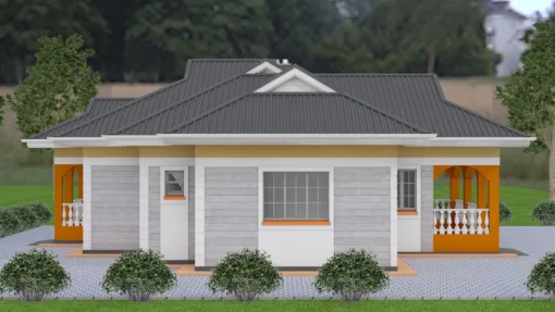 2 bedroom house design with plan
