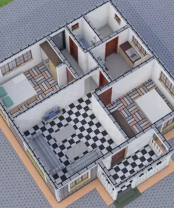 2 bedroom house plan design