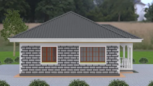 2 bedroom house plan design