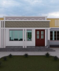 3 Bedroom Hidden Roof House Plan