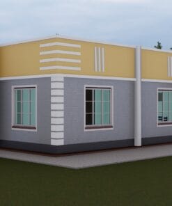 3 Bedroom Hidden Roof House Plan 3