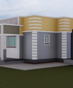 3 Bedroom Hidden Roof House Plan 5