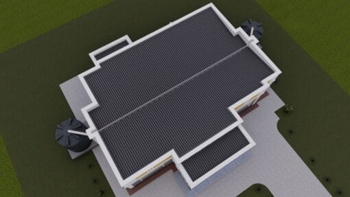 3 Bedroom Hidden Roof House Plan 7