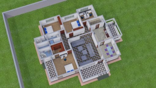 Spacious 3 bedroom house plan