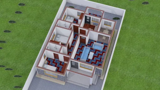 3 Bedroom House Design on a Narrow Lot