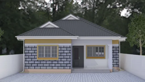 3 Bedroom House Design on a Narrow Lot