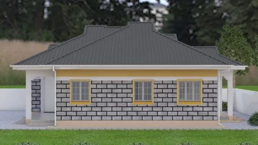 3 Bedroom House Design on a Narrow Lot