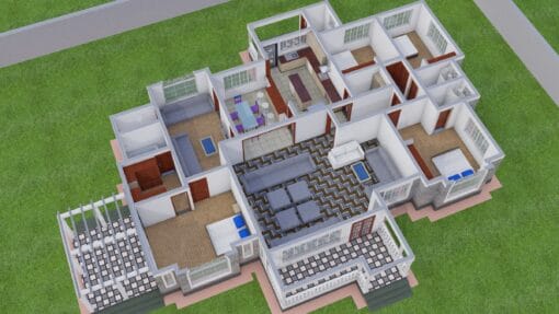 4 bedroom contemporary house plan 147