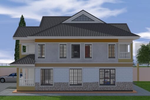 4 bedroom mansion house plan 5