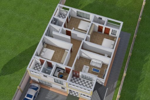 4 bedroom mansion house plan 7