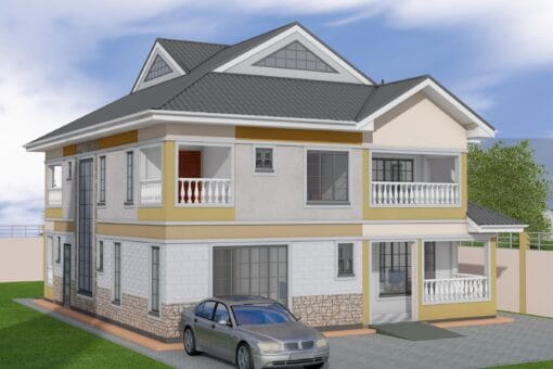 4 bedroom mansion house plan 2