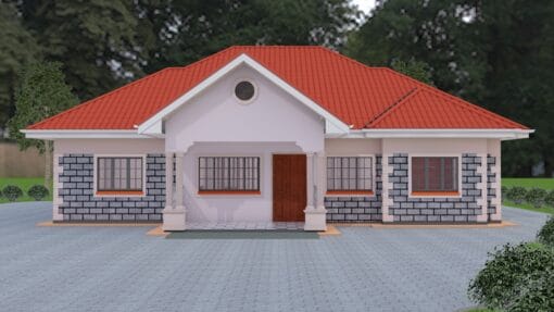 4 bedroom house plan with 2 bedrooms ensuite