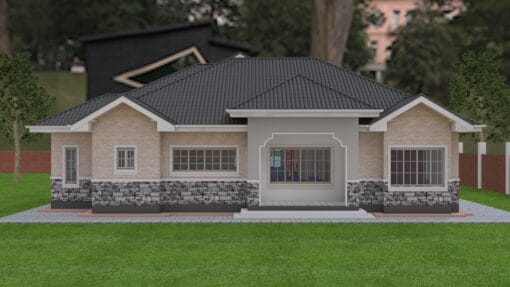 Modern 4 bedroom house plan design
