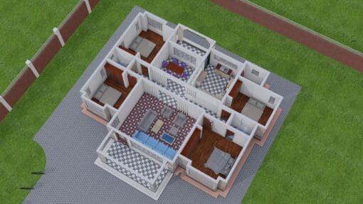Modern 4 bedroom house plan design