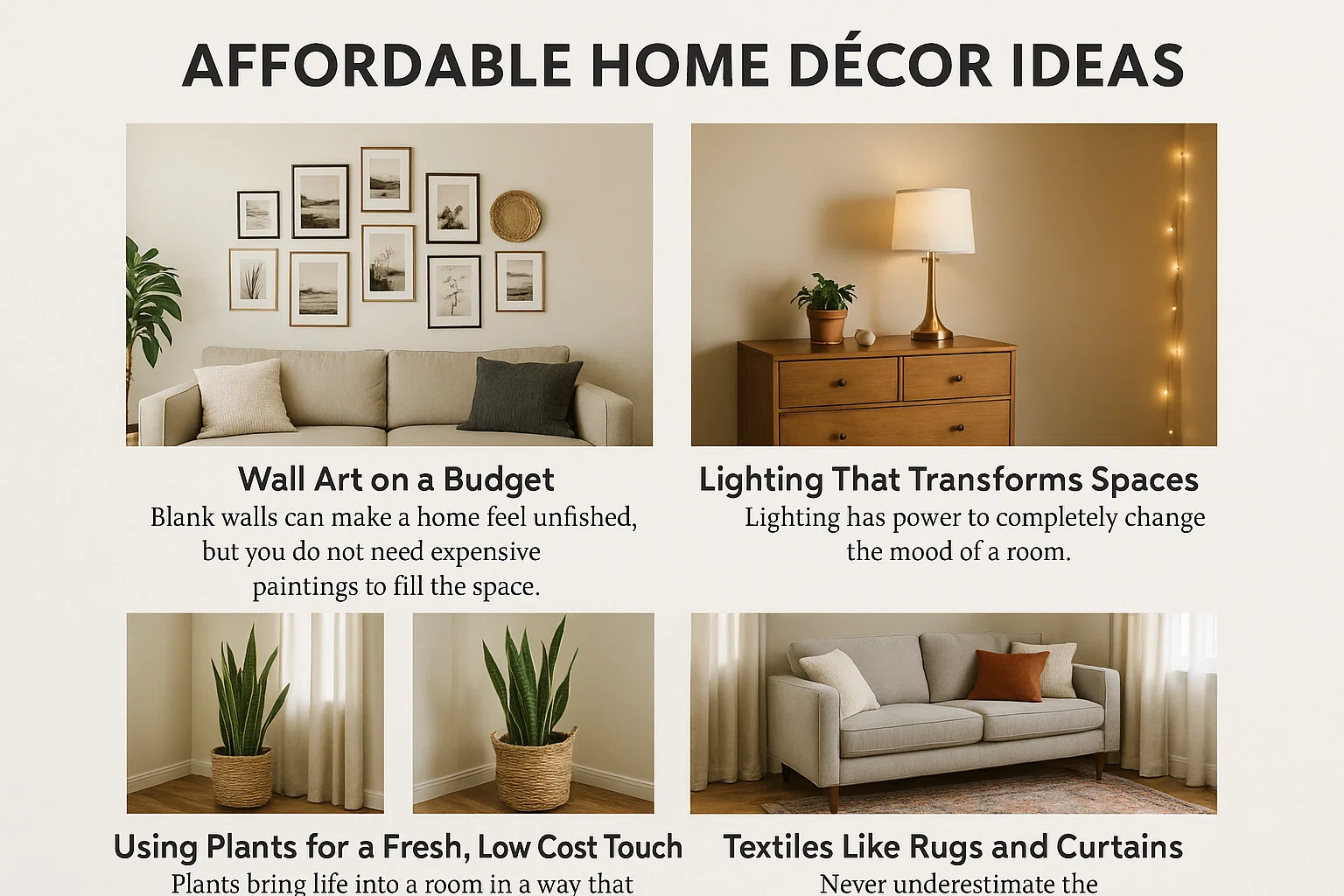 Affordable home decor ideas