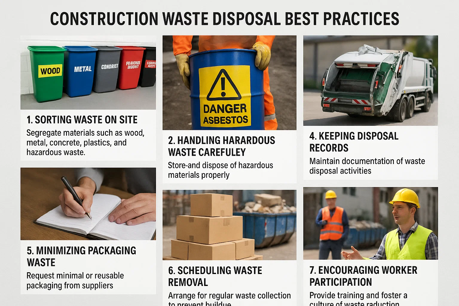 Construction waste disposal best practices