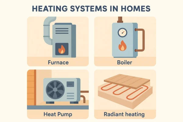Heating systems in homes